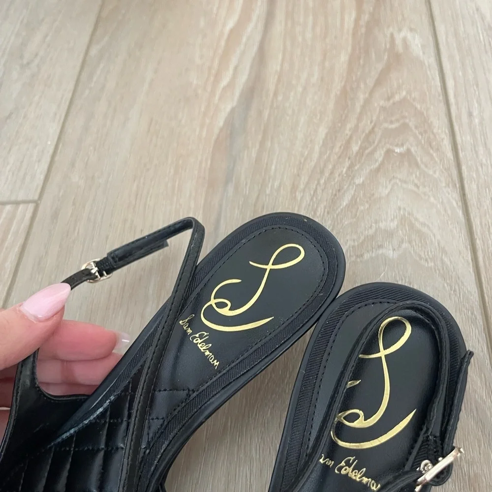 Sam Edelman Elegant Black Slingback Heels